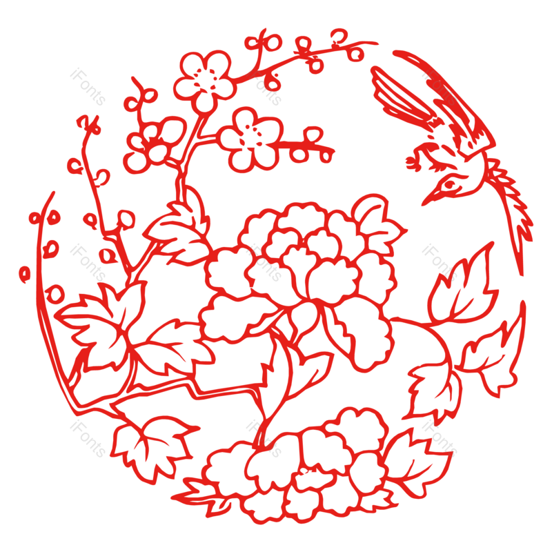 中国风图片,花纹元素,图案PNG,牡丹花免抠素材